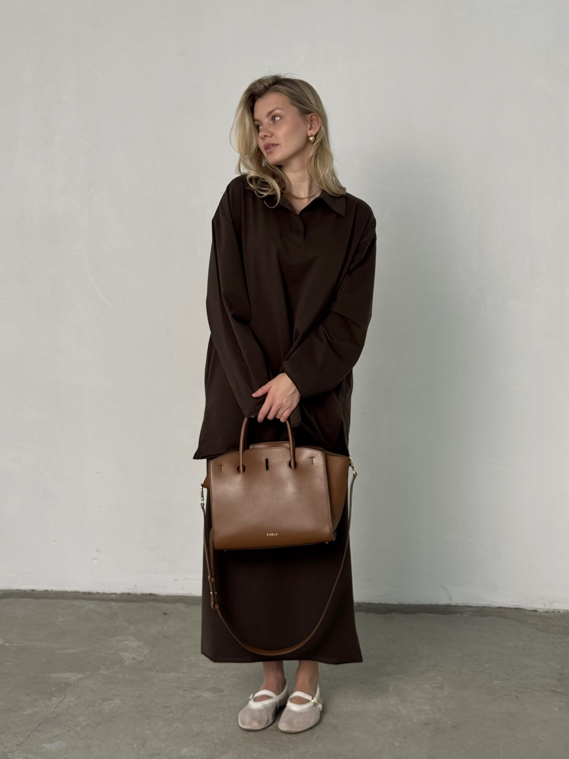Юбка "Движение" Коричневая